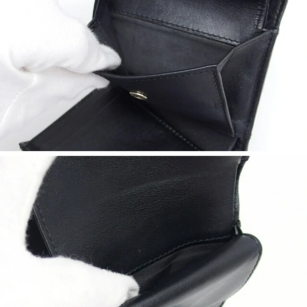 CHANEL Authentic Black Caviar Leather Wallet